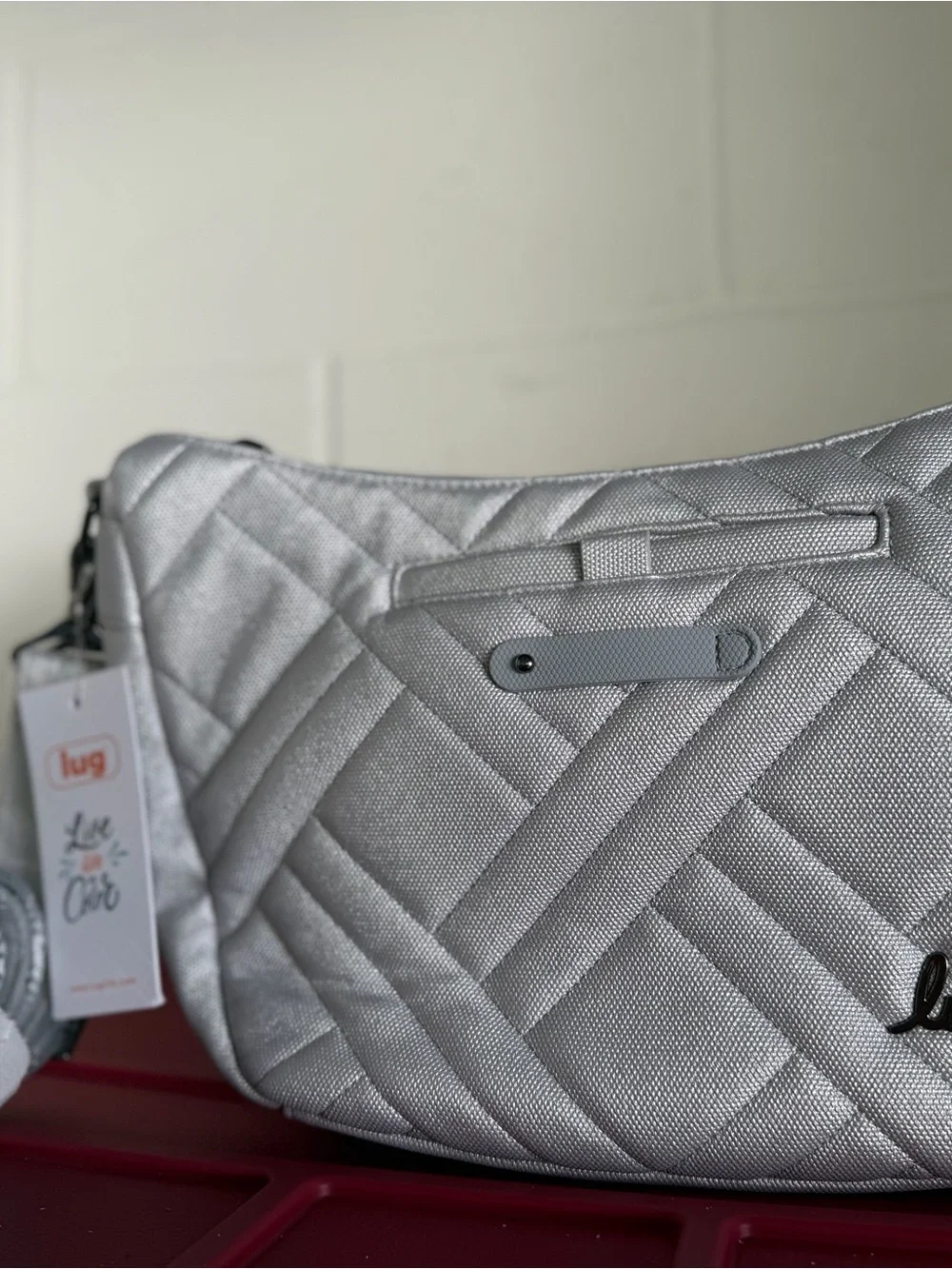 NWT Lug Harmony Matte Luxe VL Crossbody Bag Diamond Silver - Picture 4 of 7